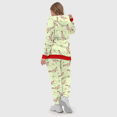 Женский костюм Авдотка птица и снежинка / 3D-Красный – фото 5