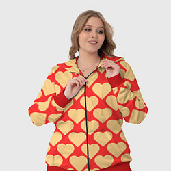 Женский 3D-костюм Охристые сердца, цвет: 3D-красный — фото 2