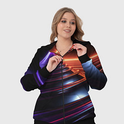 Женский 3D-костюм Фиолетовая воронка, цвет: 3D-черный — фото 2