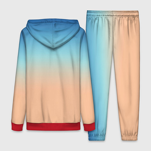 Женский костюм Сине-бежевый градиент / 3D-Красный – фото 2