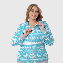 Женский 3D-костюм Новый год ели и олени, цвет: 3D-меланж — фото 2