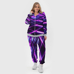 Женский 3D-костюм Фиолетовая неоновая плитка, цвет: 3D-меланж — фото 2