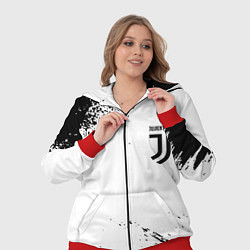 Женский 3D-костюм Juventus sport color black, цвет: 3D-красный — фото 2