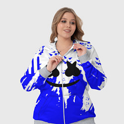 Женский 3D-костюм Marshmello dj blue pattern music band, цвет: 3D-меланж — фото 2