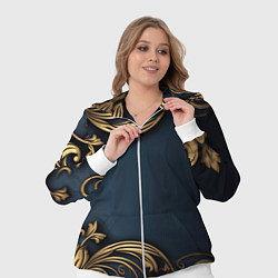 Женский 3D-костюм Лепнина объемные золотые узоры на ткани, цвет: 3D-белый — фото 2