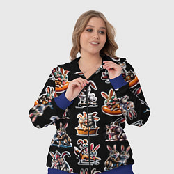 Женский 3D-костюм Кролики - Камасутра позы, цвет: 3D-синий — фото 2