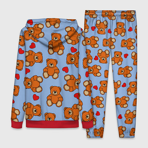 Женский костюм Игрушки мишки и сердца / 3D-Красный – фото 2