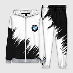 Женский костюм BMW чёрные штрихи текстура