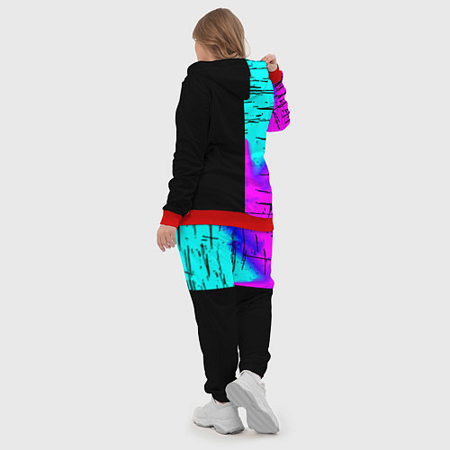 Женский костюм Mercedes benz неон текстура / 3D-Красный – фото 5