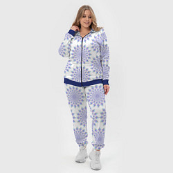 Женский 3D-костюм Криптовалюта Эфириум паттерн по кругу на белом, цвет: 3D-синий — фото 2