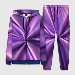 Женский 3D-костюм Металлический фиолетовый атлас ткань, цвет: 3D-синий