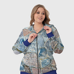 Женский 3D-костюм Каменный фон, цвет: 3D-синий — фото 2