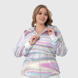 Женский 3D-костюм Мрамор узор розово-голубой, цвет: 3D-белый — фото 2