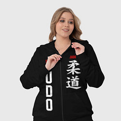 Женский 3D-костюм Борьба дзюдо с иероглифом, цвет: 3D-черный — фото 2
