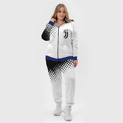 Женский 3D-костюм Juventus sport black geometry, цвет: 3D-синий — фото 2