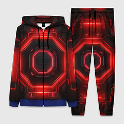 Женский 3D-костюм Nvidia style black and red neon, цвет: 3D-синий
