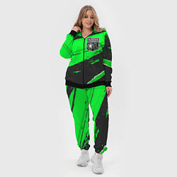 Женский 3D-костюм Lyon sport green, цвет: 3D-черный — фото 2