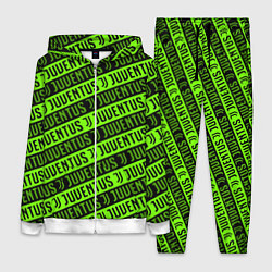 Женский 3D-костюм Juventus green pattern sport, цвет: 3D-белый