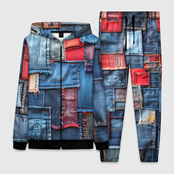 Женский 3D-костюм Джинсовая форма электрика, цвет: 3D-черный