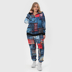 Женский 3D-костюм Джинсовая форма электрика, цвет: 3D-черный — фото 2