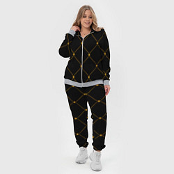 Женский 3D-костюм Желтая сетка на черном, цвет: 3D-меланж — фото 2