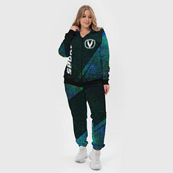 Женский 3D-костюм Changan sport glitch blue, цвет: 3D-черный — фото 2