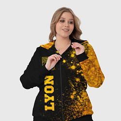 Женский 3D-костюм Lyon - gold gradient по-вертикали, цвет: 3D-черный — фото 2