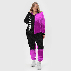 Женский 3D-костюм West Ham pro football по-вертикали, цвет: 3D-черный — фото 2