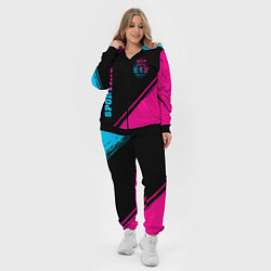 Женский 3D-костюм Sporting - neon gradient вертикально, цвет: 3D-черный — фото 2