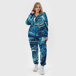 Женский 3D-костюм Джинсовая роза - нейросеть, цвет: 3D-синий — фото 2