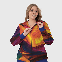 Женский 3D-костюм Цветная абстракция colorful, цвет: 3D-синий — фото 2