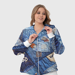 Женский 3D-костюм Vanguard jeans patchwork - ai art, цвет: 3D-белый — фото 2