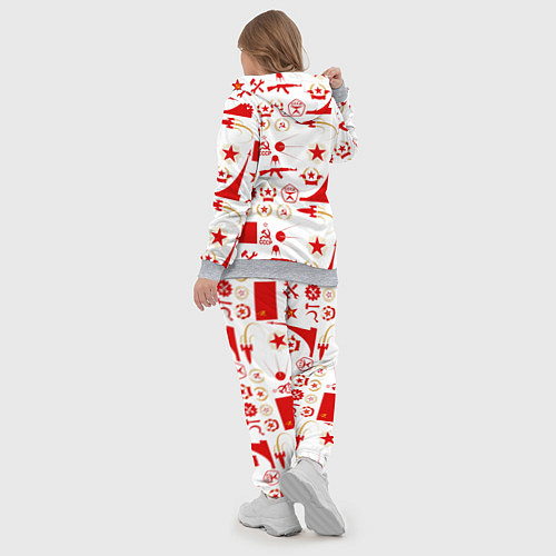 Женский костюм СССР знак качества красный / 3D-Меланж – фото 5