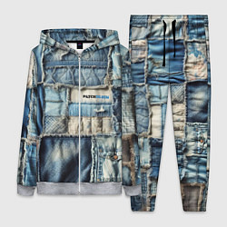 Женский 3D-костюм Patchwork denim - vogue, цвет: 3D-меланж