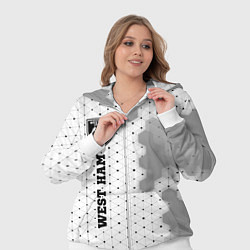 Женский 3D-костюм West Ham sport на светлом фоне по-вертикали, цвет: 3D-белый — фото 2