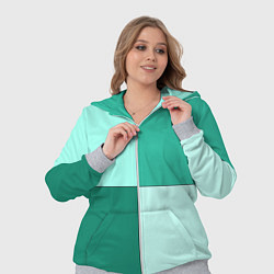 Женский 3D-костюм Геометричный зелёный и мятный, цвет: 3D-меланж — фото 2
