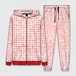 Женский костюм Паттерн маленькая красная мозаичная плитка