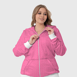 Женский 3D-костюм Яркий розовый однотонный в крапинку, цвет: 3D-белый — фото 2