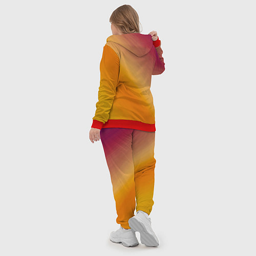 Женский костюм Абстракция солнечный луч / 3D-Красный – фото 5