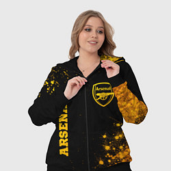 Женский 3D-костюм Arsenal - gold gradient вертикально, цвет: 3D-черный — фото 2