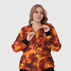 Женский 3D-костюм Текстура элементаля огня, цвет: 3D-черный — фото 2