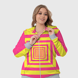 Женский 3D-костюм Желтые квадраты трансформация, цвет: 3D-меланж — фото 2