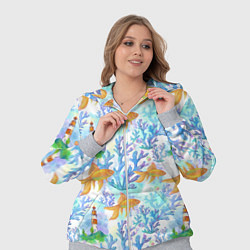 Женский 3D-костюм Золотая рыбка и кораллы акварельные, цвет: 3D-меланж — фото 2