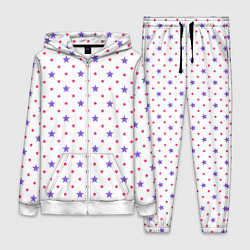 Женский 3D-костюм Красивый узор звезды, цвет: 3D-белый