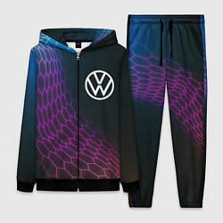 Женский 3D-костюм Volkswagen neon hexagon, цвет: 3D-черный