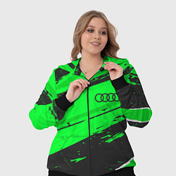 Женский 3D-костюм Audi sport green, цвет: 3D-черный — фото 2