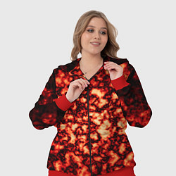 Женский 3D-костюм Узор огня, цвет: 3D-красный — фото 2