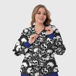 Женский 3D-костюм Панк черепа, цвет: 3D-синий — фото 2