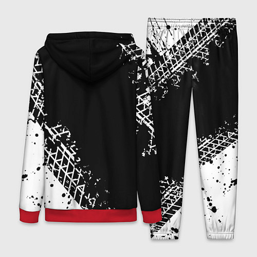 Женский костюм Пежо: следы от шин / 3D-Красный – фото 2