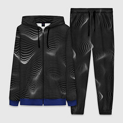 Женский 3D-костюм Чёрная оптическая иллюзия из точек, цвет: 3D-синий